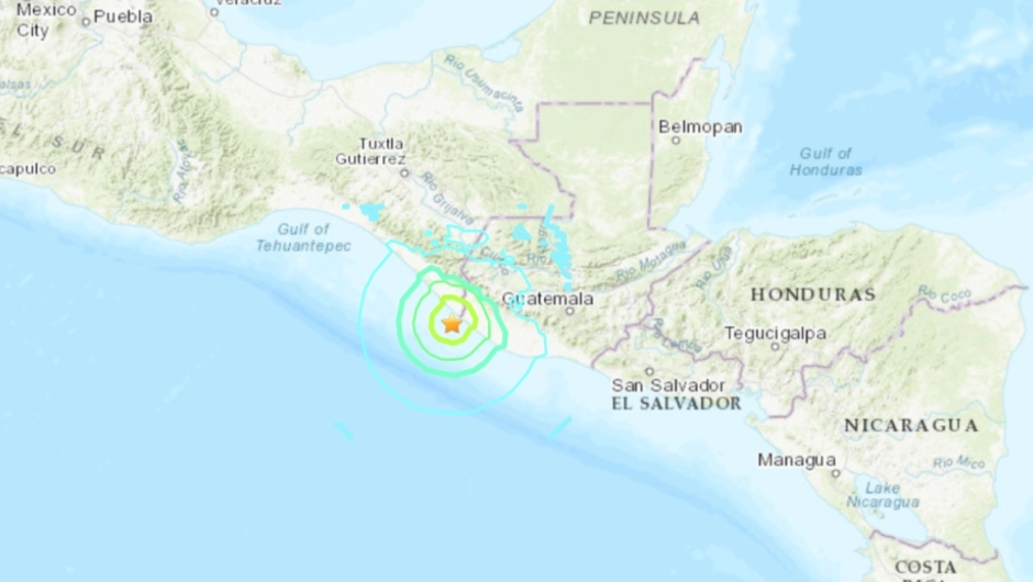 Землетрясение силой 6,4 балла произошло на границе между Мексикой и Гватемалой