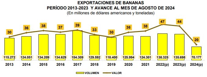 Экспорт бананов из Боливии упал на треть