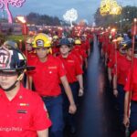 Пожарные Никарагуа провели факельное шествие
